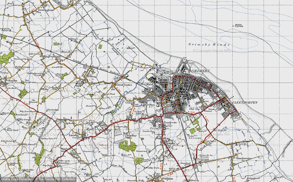 Old Map of Yarborough, 1946 in 1946