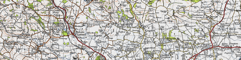 Old map of Yarford in 1946