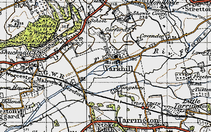 Old map of Yarkhill in 1947
