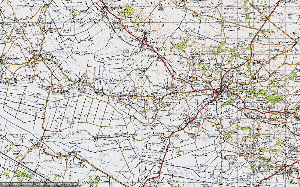 Old Map of Yarley, 1946 in 1946