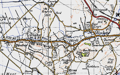 Old map of Yarley in 1946