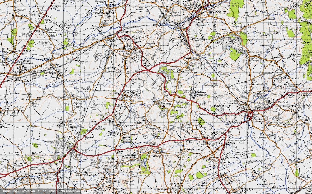 Old Map of Yarlington, 1945 in 1945