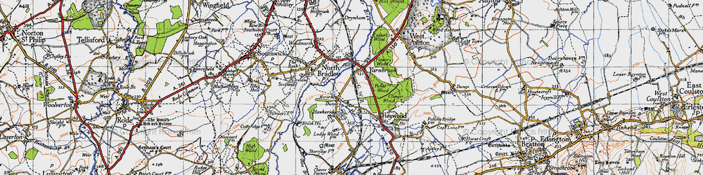 Old map of Yarnbrook in 1946