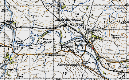 Old map of Yarrow in 1947