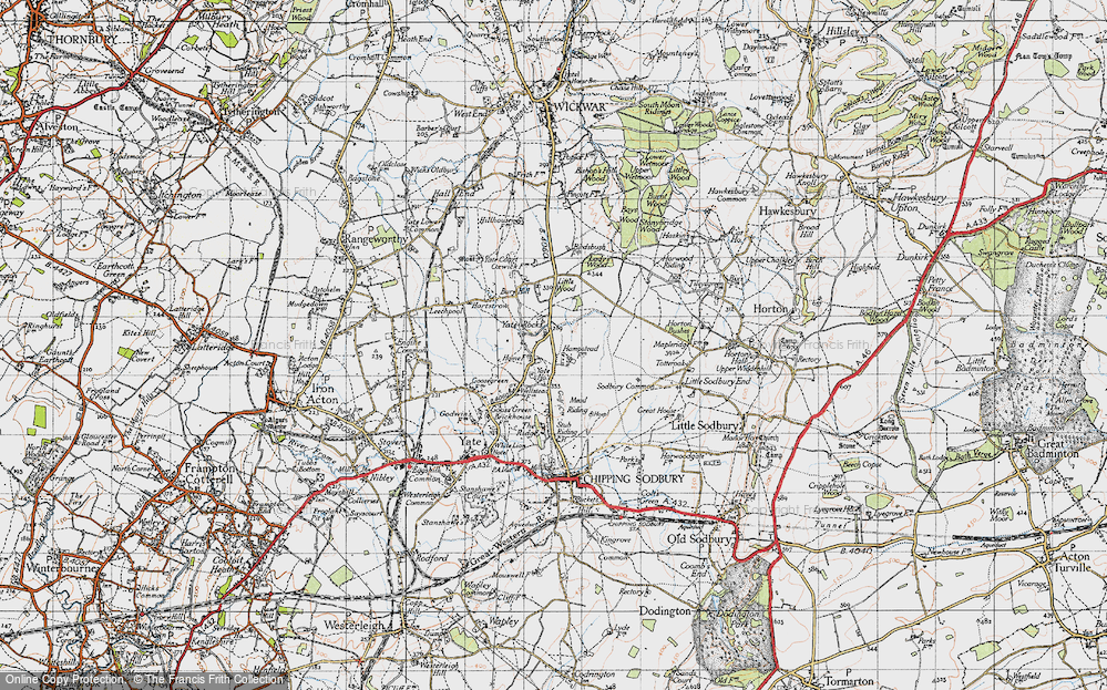 Old Map of Yate Rocks, 1946 in 1946