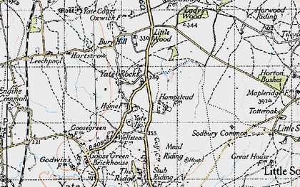 Old map of Yate Rocks in 1946