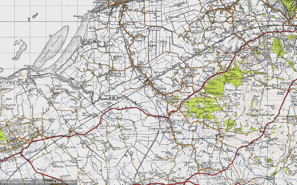 Old Map of Yatton, 1946 in 1946