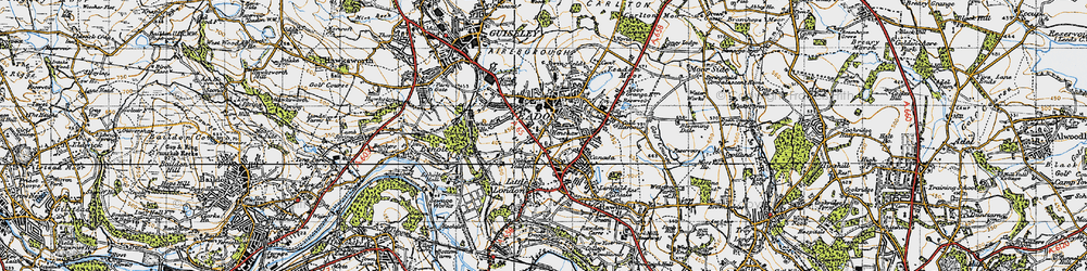 Old map of Yeadon in 1947
