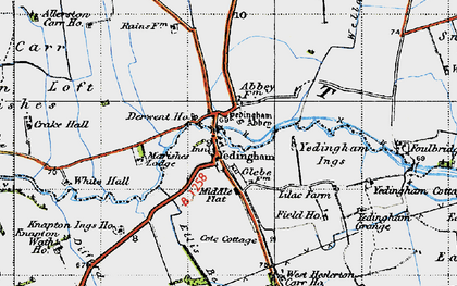 Old map of Yedingham in 1947