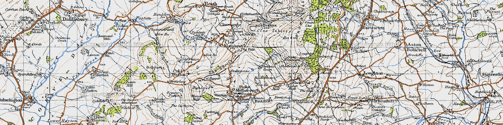 Old map of Yeld, The in 1947