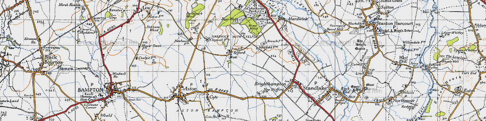 Old map of Yelford in 1947