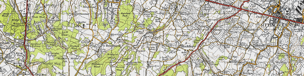 Old map of Yelsted in 1946
