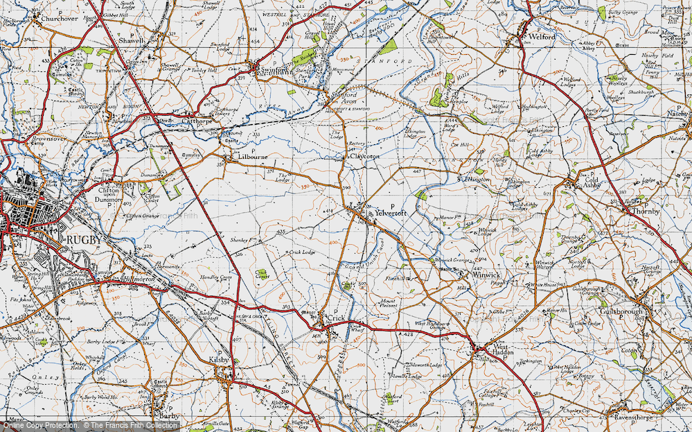 Old Map of Yelvertoft, 1946 in 1946