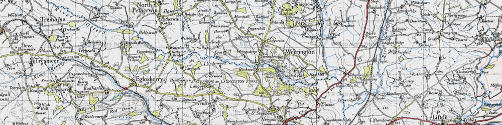 Old map of Yeolmbridge in 1946