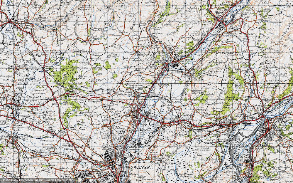 Old Map of Ynysforgan, 1947 in 1947