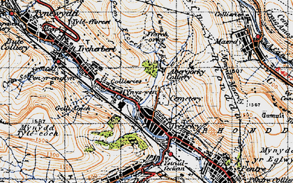 Old map of Ynyswen in 1947