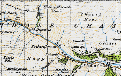 Old map of Yockenthwaite Moor in 1947