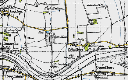 Old map of Yokefleet in 1947