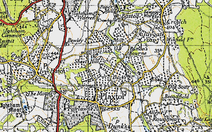 Old map of Yopps Green in 1946