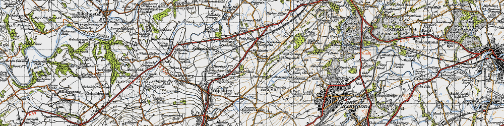Old map of York in 1947