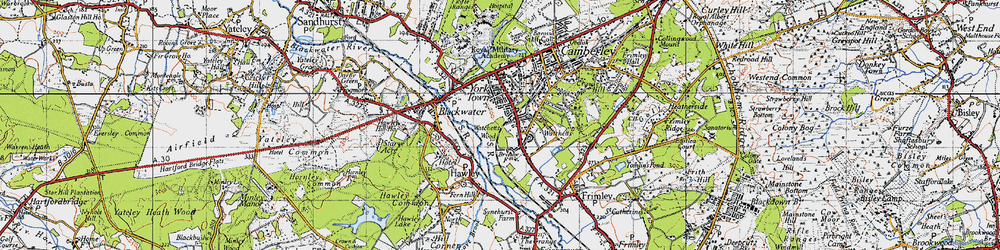 Old map of York Town in 1940