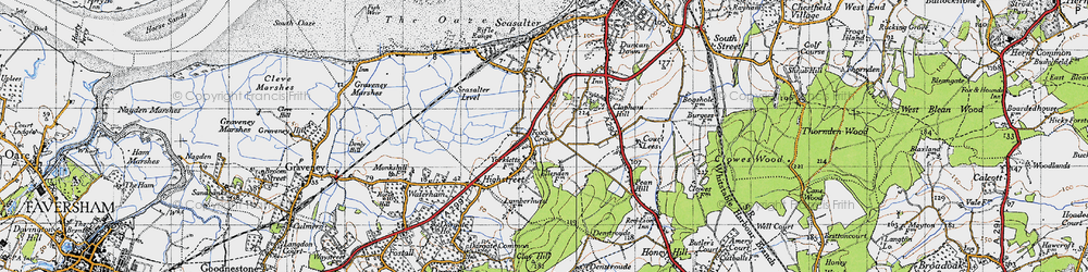 Old map of Yorkletts in 1946