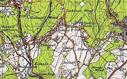 Old map of Yorkley in 1946