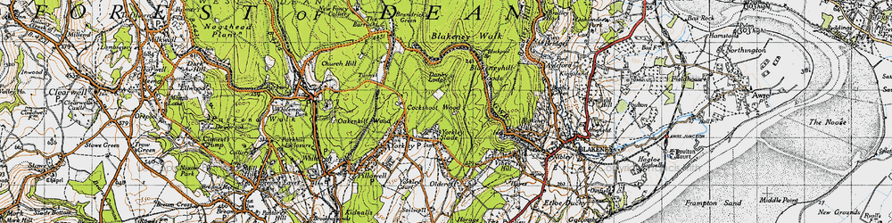 Old map of Yorkley Slade in 1946