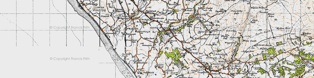 Old map of Yottenfews in 1947