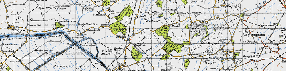 Old map of Austacre Wood in 1946