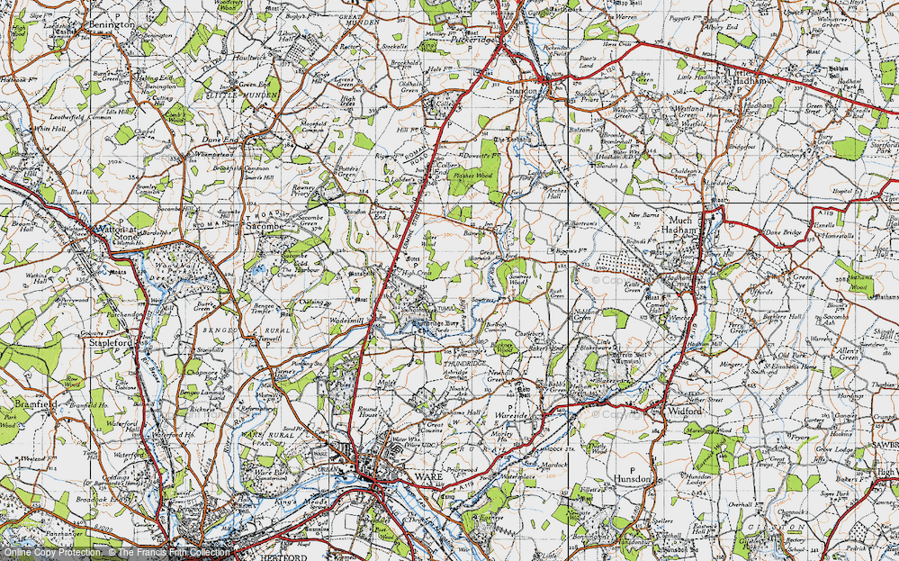 Old Map of Youngsbury, 1946 in 1946