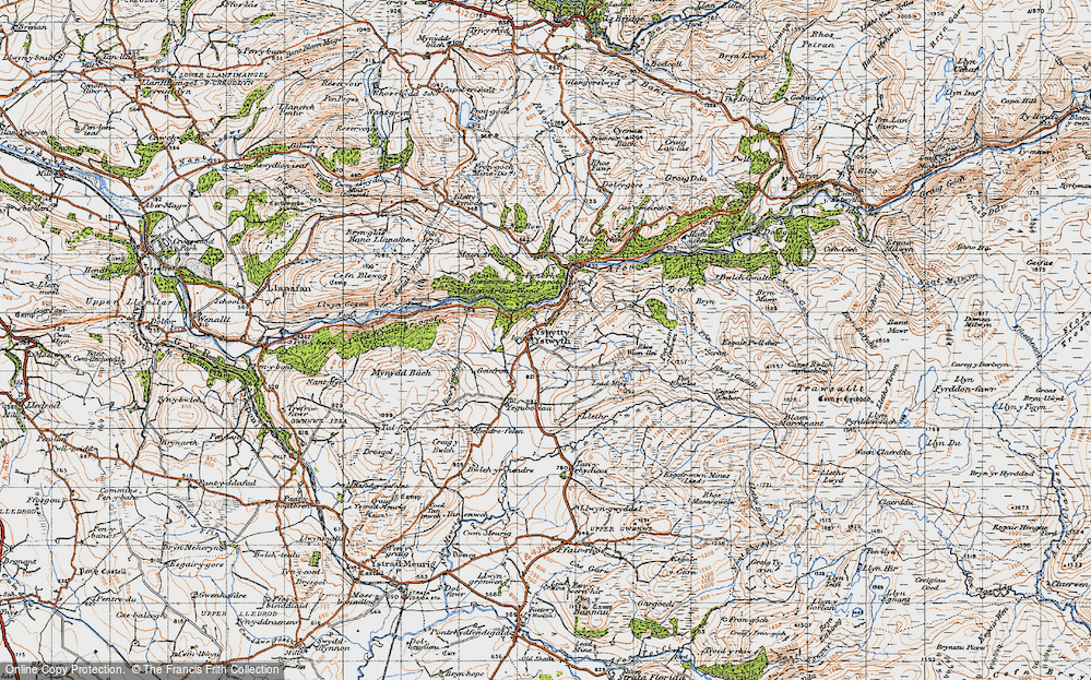 Old Map of Ysbyty Ystwyth, 1947 in 1947