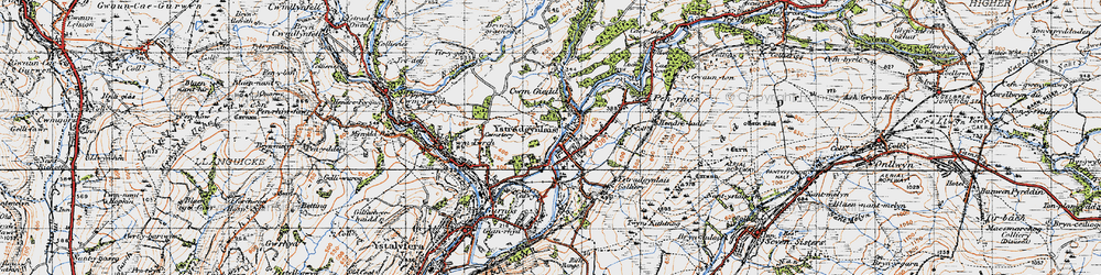 Old map of Ystradgynlais in 1947