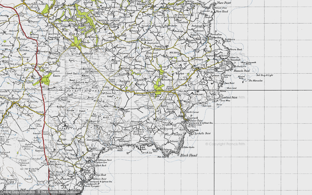 Old Map of Zoar, 1946 in 1946