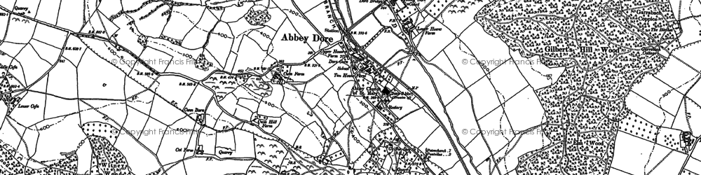 Old map of Worm Brook in 1886