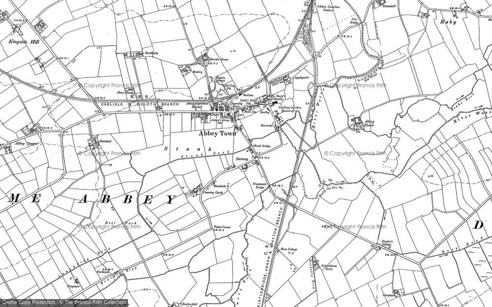 Old Map of Historic Map covering Applegarth in 1899