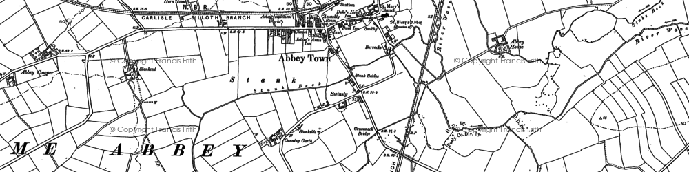 Old map of Raby in 1899