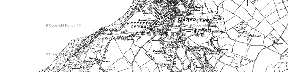 Old map of Aberaeron in 1904