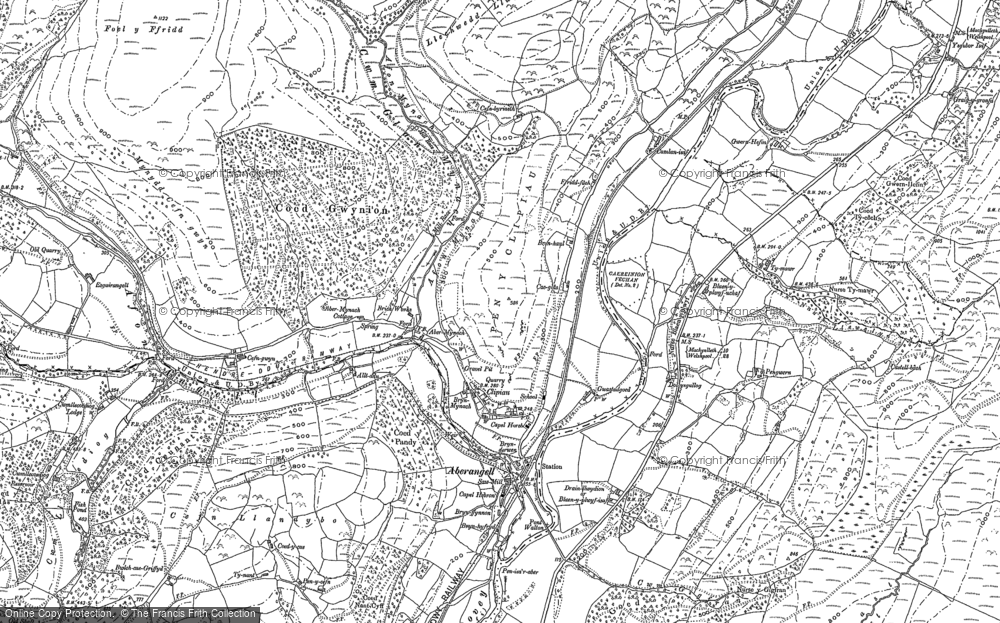 Old Map of Aberangell, 1900 in 1900