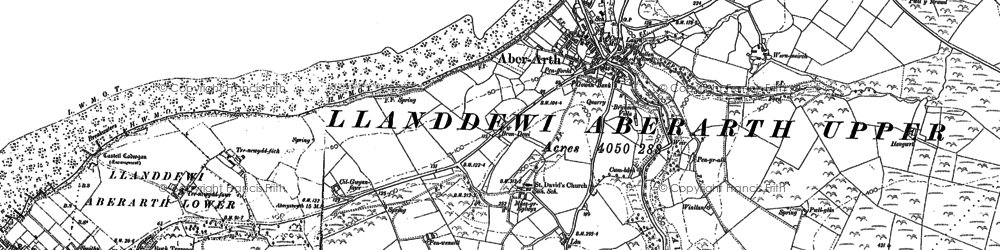 Old map of Afon Arth in 1904