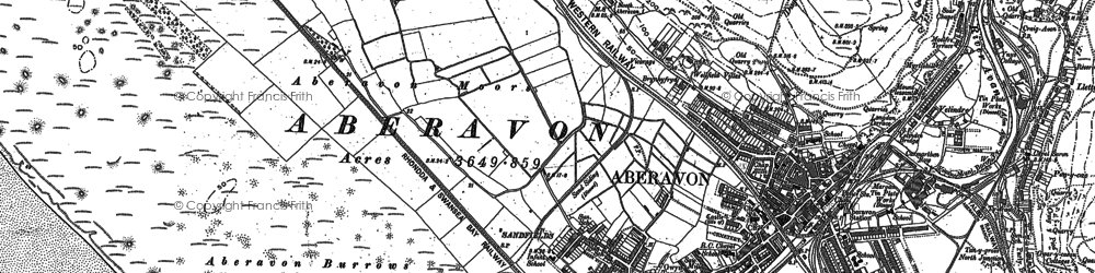 Old map of Aberavon in 1897