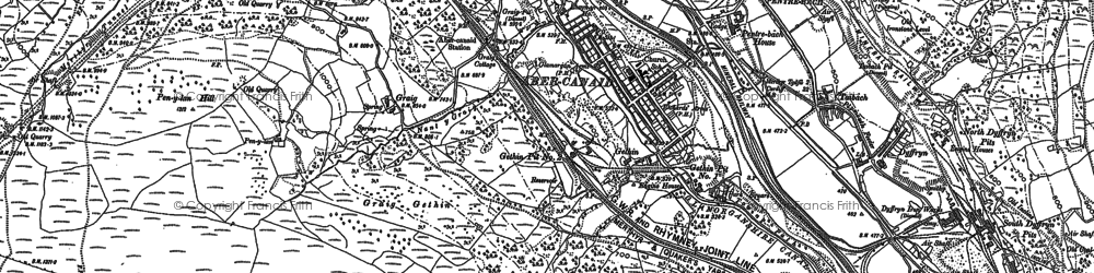 Old map of Abercanaid in 1903