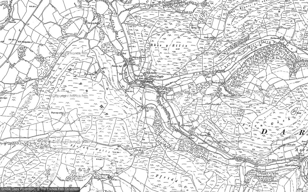 Old Map of Abercegir, 1886 in 1886