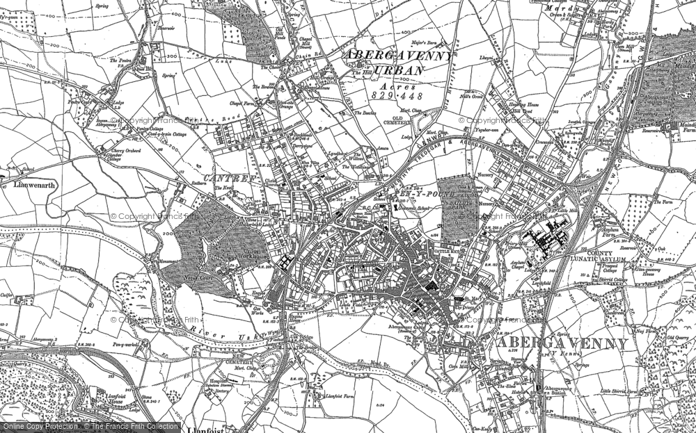 Old Map of Abergavenny, 1879 - 1903 in 1879