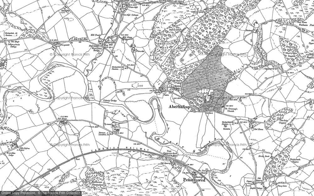 Old Map of Aberhafesp, 1884 - 1885 in 1884