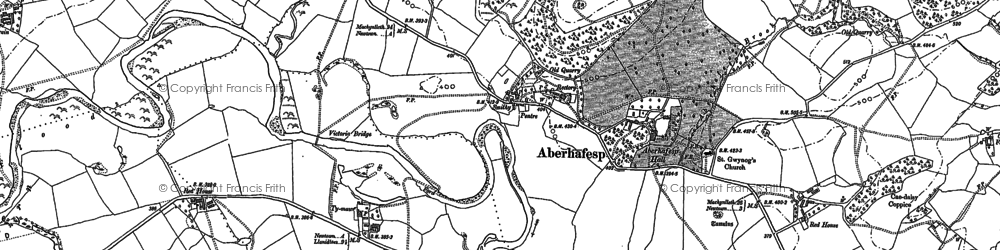 Old map of Aberhafesp in 1884