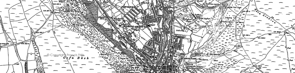 Old map of Penrhiwgarreg in 1899