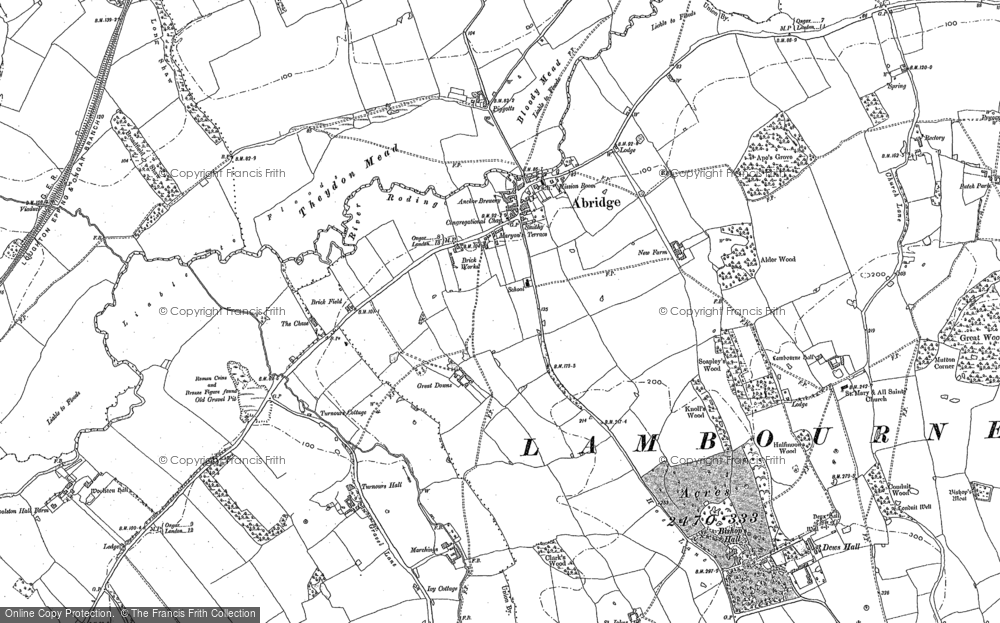 Old Map of Abridge, 1895 in 1895