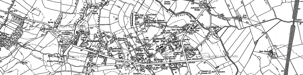 Old map of Ackworth School in 1860