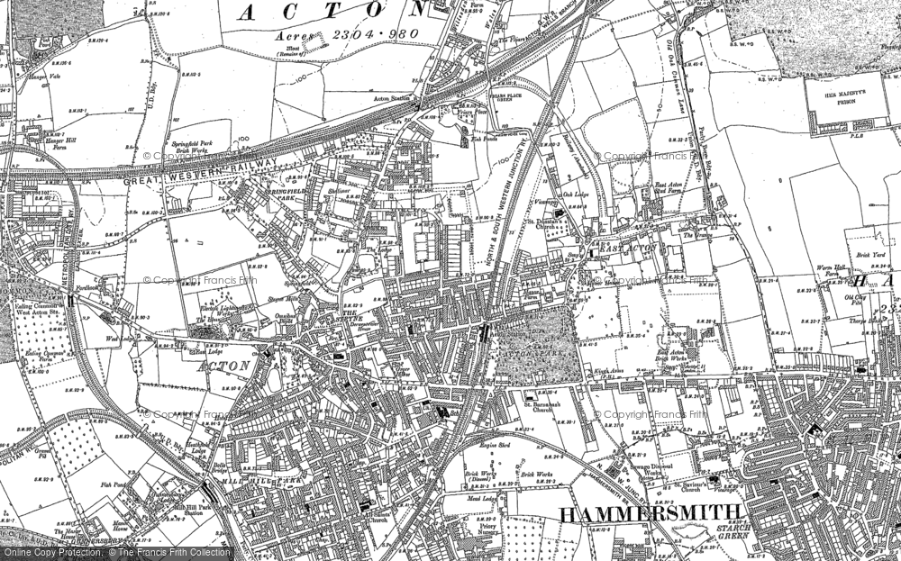 Old Map of Acton, 1894 in 1894
